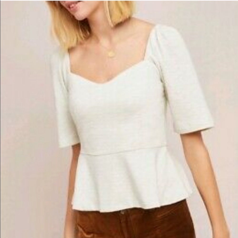 Anthropologie Sweetheart Peplum Blouse